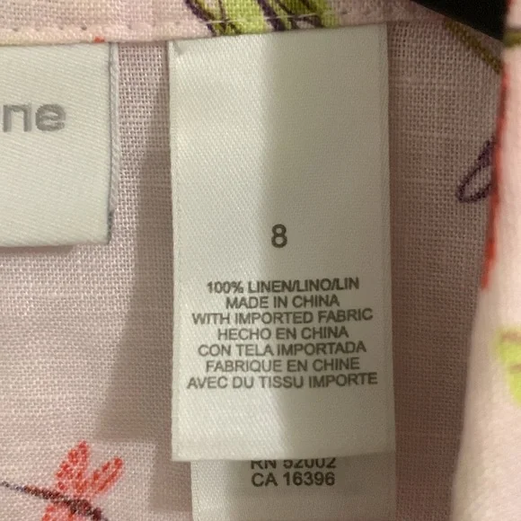 Liz Claiborne dragonfly linen top - Picture 3 of 8